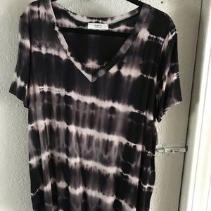Black and white striped buttery T-shirt